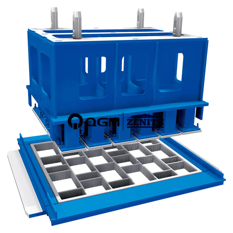 Blokvormige machine met snelle malverandering